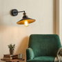 Opviq Lámpara de pared Negro y Oro